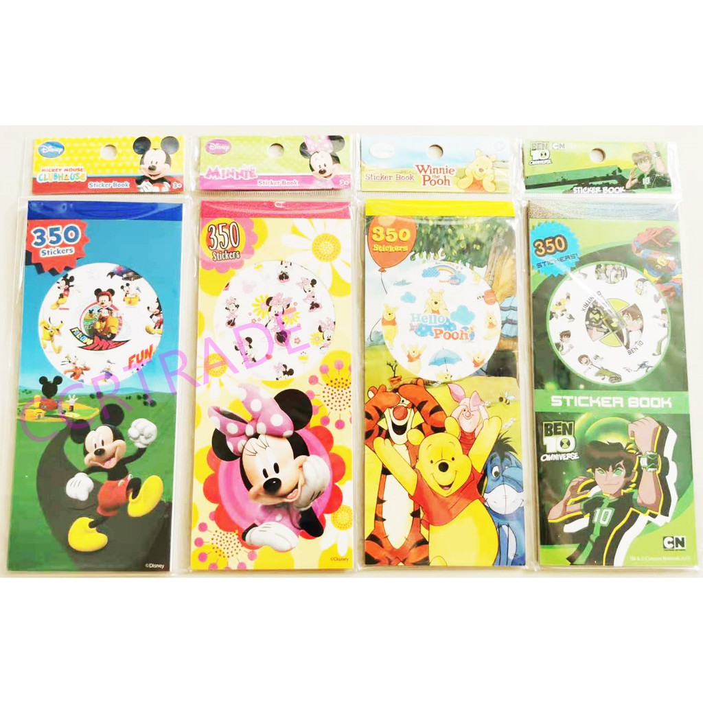(ฉลอง 8.8 ชุดสุดคุ้ม 4 แบบ 100 บาท!!) สมุดสติ๊กเกอร์ดิสนีย์ 350 ดวง 23.5 ซม.(ลิขสิทธิ์แท้)