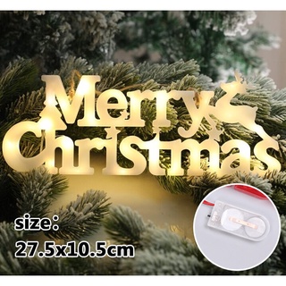 [ผลิตภัณฑ์คริสต์มาส] ป้ายไฟ Led Merry Christmas สําหรับแขวนตกแต่ง