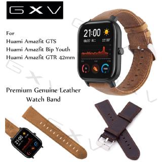 20 มิลลิเมตร / 22 มิลลิเมตรหนังแท้เปลี่ยนสายสำหรับ Huami Amazfit GTS / Amazfit Bip / GTR 42 มิลลิเมตร / 47 มิลลิเมตร