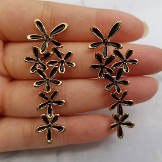 ต่างหู Black Flower Earing