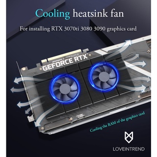 พัดลมฮีทซิงค์ระบายความร้อน สำหรับติดการ์ดจอ RTX 3070ti 3080 3090 พร้อมส่ง