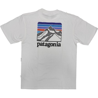 patagonia line เสื้อยืด คอกลม แขนสั้น แฟชั่น ภูเขา พาตาโกเนีย ปาตาโกเนีย