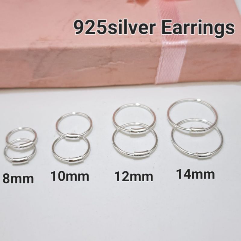 (I-8-14)ต่างหูเงิน 925 tulenang telinga perak tulen