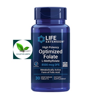 Life Extension High Potency Optimized Folate L-Methyl folate 8500 mcg DFE / 30 Vegetarian Tablets