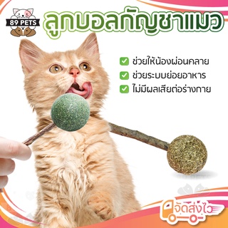 🐶😼ลูกบอลกัญชาแมว ไม้มาทาทาบิ Catnip Ball บอลแคทนิปแมว ไม้แมวฟิน ตำแยแมว ของเล่นแมวฟิน