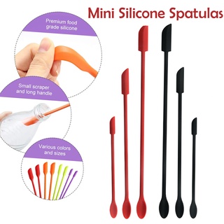 ไม้พายซิลิโคนขนาดเล็กอเนกประสงค์ Mini Silicone Spatula สําหรับปาดครีมเค้กเครื่องสำอางค์และอื่นๆ แพ็ค3ชิ้น