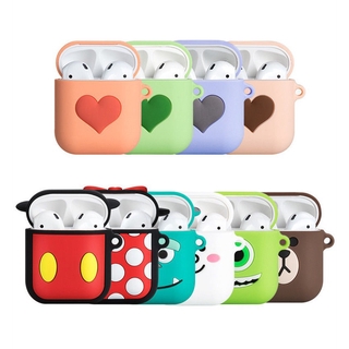 เคสหูฟังบลูทูธ ซิลิโคนนุ่ม ลายการ์ตูนน่ารัก สําหรับ AirPods 2 i12