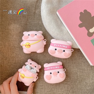 【Fashion】เคสหูฟัง ลายการ์ตูนหมู สําหรับ AirPods 1 2 3 Pro 2021