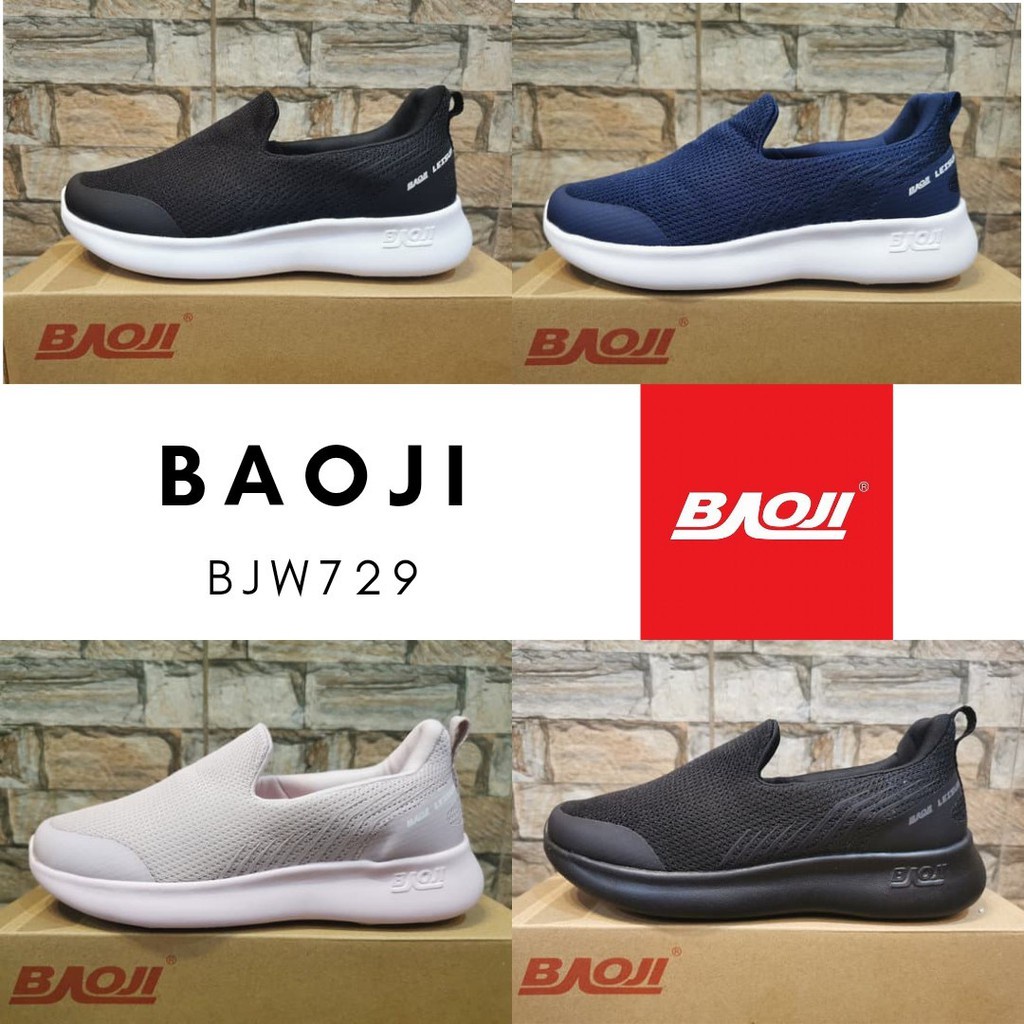รองเท้าสลิปออนผู้หญิง ร้องเท้าผ้าใบ Baoji 729 รองเท้าผ้าใบ ผู้หญิง บาโอจิ สลิปออน รองเท้าผ้าใบแบบสวม ของแท้ bjw729 [ ส่ง