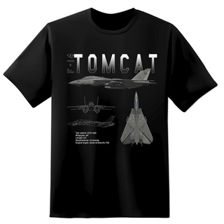 เสื้อยืดลําลอง แขนสั้น พิมพ์ลาย Tomcat Schematic ใส่สบาย พลัสไซซ์ F-14