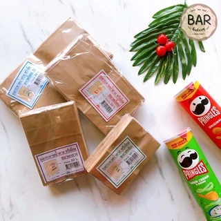 ถุงกระดาษน้ำตาลพรีเมี่ยม P75 ***ตั้งก้นได้*** แพ็คละ 50 ใบ มาตรฐานฟู้ดเกรด ใช้ใส่ได้หลากหลาย