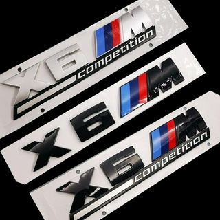 BMW M X6 Logo Auto Badge Emblem Trunk Emblem COMPETITION Bar Underlined Thunder Edition Emblem ⚡READYSTOCK⚡