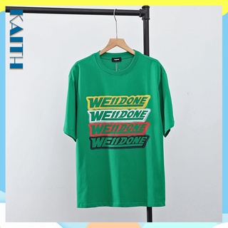 พร้อมส่ง WE11DONE เสื้อยืดแขนสั้น ผ้าฝ้าย พิมพ์ลายโลโก้ สไตล์วินเทจ ย้อนยุค พลัสไซซ์ แฟชั่นสําหรับผู้ชาย และผู้หญิงS-5XL