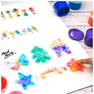 Mont Marte Finger Paint ฟิงเกอร์เพ้นท์ 20สี x35ml 23 ชิ้น ปลอดสารพิษ สีทามือ สีสำหรับเด็ก Finger paint