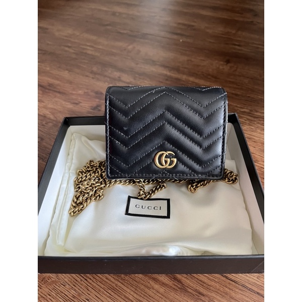 used gucci marmont wallet on chain