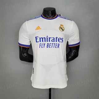 เสื้อกีฬาแขนสั้น ลายทีมฟุตบอล Real Madrid 21/22 Player ชุดเหย้า เกรด AAA สําหรับผู้ชาย