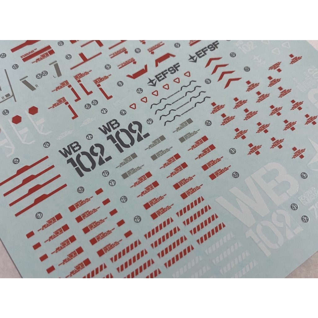 Xueyan Decal สําหรับ PGUX01 PG RX782 RX78 2.0 เรืองแสงน้ําสไลด์รูปลอก PG010-2