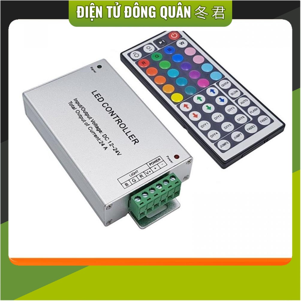 [HCM] ตัวควบคุม Led Rgb 12-24V 24A + รีโมท 44 คีย์ [ELECTRONICS]