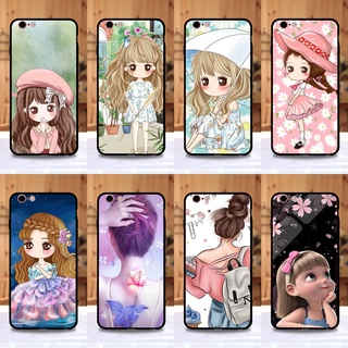 เคส iphone 6 plus / 6s plus ใช้เคสเดียวกัน ลายการ์ตูนผู้หญิง ขอบนิ่มหลังแข็ง เคสมือถือ เคสโทรศัพท์ Case เคส TPU ขอบนิ่ม