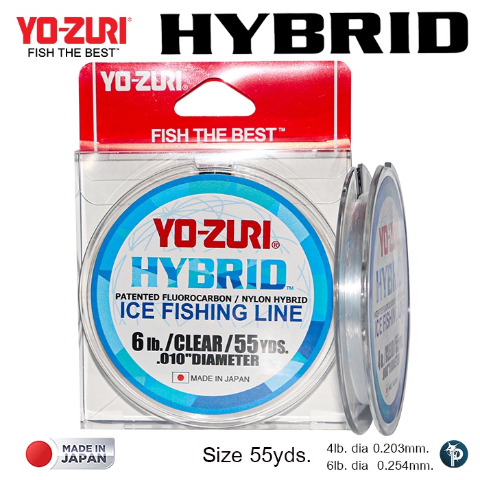 YO-ZURI Hybrid สายเอ็นโยซูริ ไฮบริด ม้วนใหญ่ ฟลูโอโรคาร์บอนผสมไน