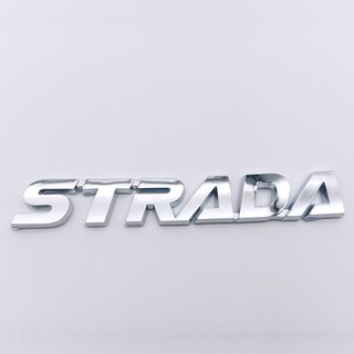 1 x ABS Chrome strada สติ๊กเกอร์ลายโลโก้สำหรับตกแต่งรถยนต์