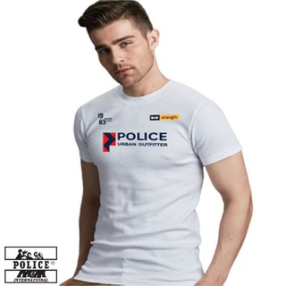 Police Bodysize  เสื้อยืด ทรง Slim fit พอดีตัว สีขาว,ดำ,เทา ใส่ได้ทั้งผุ้ชาย/ผู้หญิง (รหัส : F596,B401,X130)