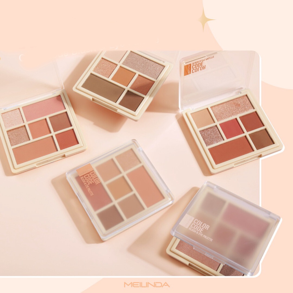 MEILINDA พาเลทตา&แก้ม Color Code Blush & Eye Palette พาเชท อายแชโดว์ และบลัชออน (MC3111)