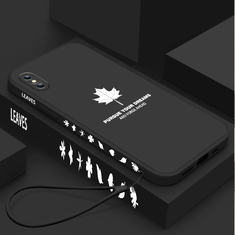 for case Iphone 6 6s 7 8 Plus Se2020 X Xs Max Xr soft phone casing เคสโทรศัพท์มือถือ ซิลิโคน ลายใบเมเปิ้ล สไตล์ยุโรป สําหรับ
