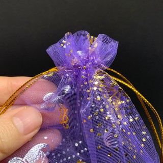 ถุงผ้าแก้ว ถุงผ้าไหมแก้ว ขนาด 10x12 cm