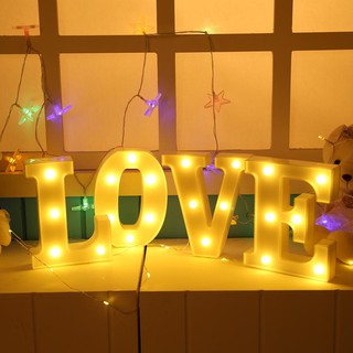 โคมไฟตัวอักษร LED แบบ 3D สำหรับตกแต่ง