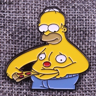 เข็มกลัดลายการ์ตูน Simpson Pin 8090s สําหรับคนรักพิซซ่า