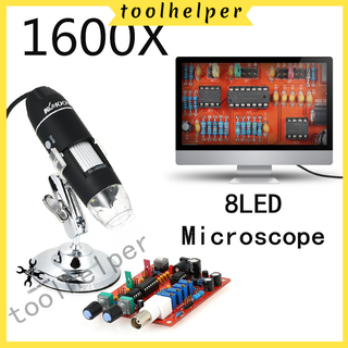 KKmoon กล้องจุลทรรศน์ 1600X 8-LED ขยายใหญ่ พร้อมฟังก์ชั่น OTG Endoscope ชาร์จ USB