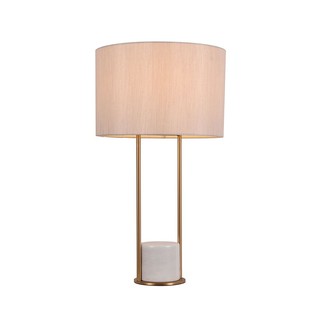 Table lamp TABLE LAMP CARINI CLASSIC MT5177WH WHITE/GOLD The lamp Light bulb โคมไฟตั้งโต๊ะ ไฟตั้งโต๊ะ CARINI CLASSIC MT5