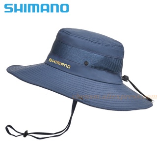 Shimano หมวกปีกกว้าง ผ้าตาข่าย ระบายอากาศ ป้องกันรังสียูวี แห้งเร็ว เหมาะกับเดินชายหาดกลางแจ้ง แฟชั่นฤดูร้อน สําหรับผู้ชาย