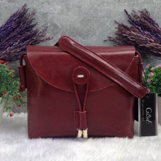 💕 GAVE Genuine Leather Bag รุ่น Alices Vintage Button 🍭
