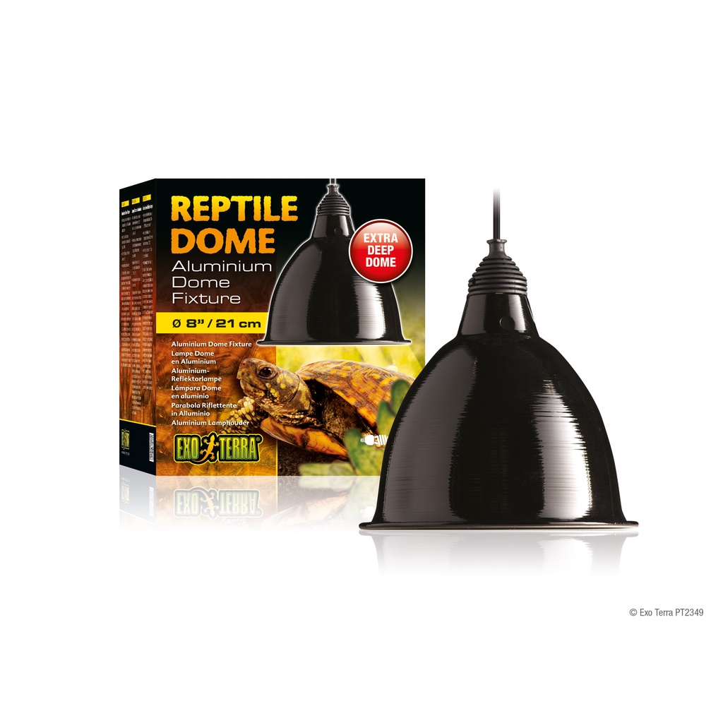 (พร้อมส่ง)Exoterra โคมไฟสำหรับเลี้ยงสัตว์ Reptiledome โคมสะท้อนแสง ขนาด8นิ้ว