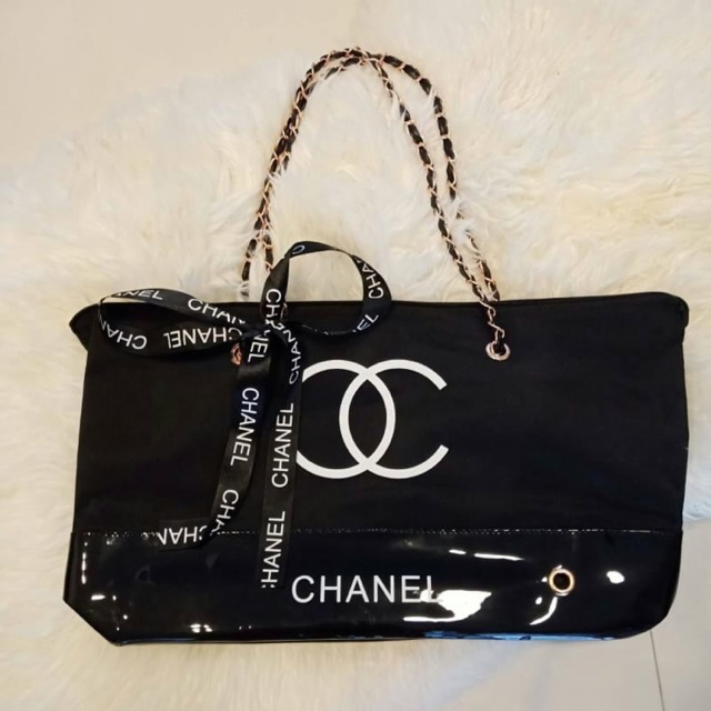 💯 (( รุ่นใหม่ อะไหล่ RoseGold!! สุดหรู )) New Gorgeous☆☆ กระเป๋าใบใหญ่ทรง Tote จากแบรนด์ Chanel VIP gift Bag 🍭