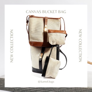 Canvas Bucket Bag เอาใจสาวๆ จุของเยอะ ใส่ IPad ก็ได้ น้ำหนักเบา ใส่ไปเที่ยวไปไหนก็ชิวๆ