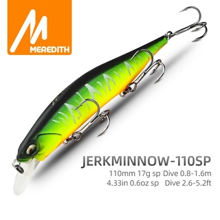 Meredith REALIS Jerkbait Wobbler เหยื่อตกปลา แบบแข็ง 110 มม. 17 กรัม SP หลายสี สําหรับมืออาชีพ