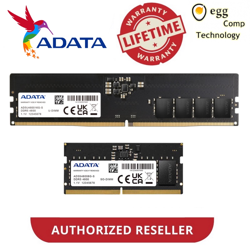 ADATA DDR5 8GB 16GB 4800MHZ PC4800 DESKTOP NOTEBOOK RAM U-DIMM Memory Module