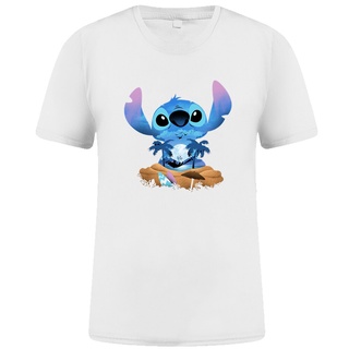 [S-5XL]เสื้อยืดลําลอง แขนสั้น พิมพ์ลายการ์ตูน Stitch น่ารัก สไตล์ฮาราจูกุ คลาสสิก ไม่ซ้ําใคร ทรงหลวม แฟชั่นฤดูร้อน สําหร