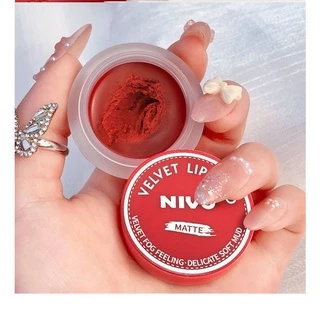 ลิปเนื้อกำมะหยี่ เนื้อเวลเวทแมท ลิปน้องวัว ครีมมี่ นุ่มละมุนปาก สีชัด ติดทนNIVO7037#