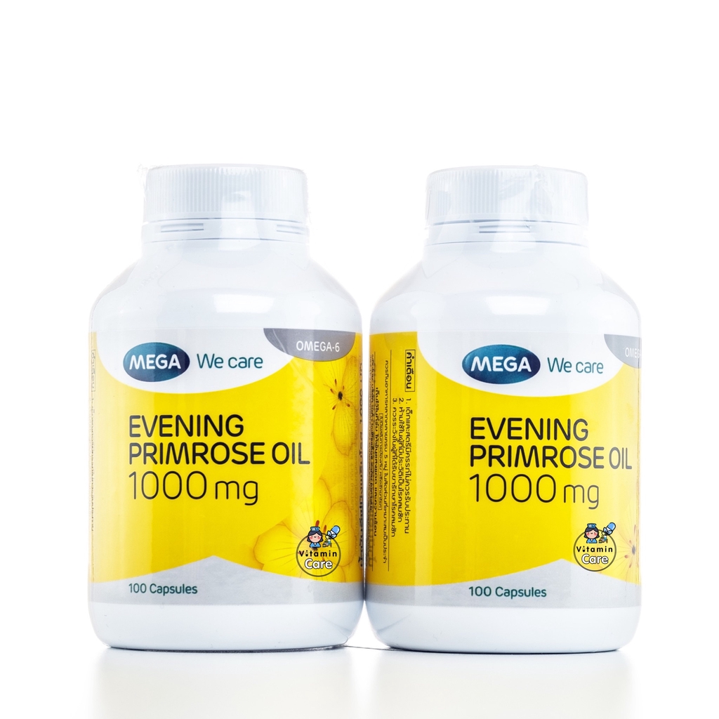 Exp.2026 (100 แคปซูล x2 ขวด) Mega We Care Evening Primrose Oil 1000mg