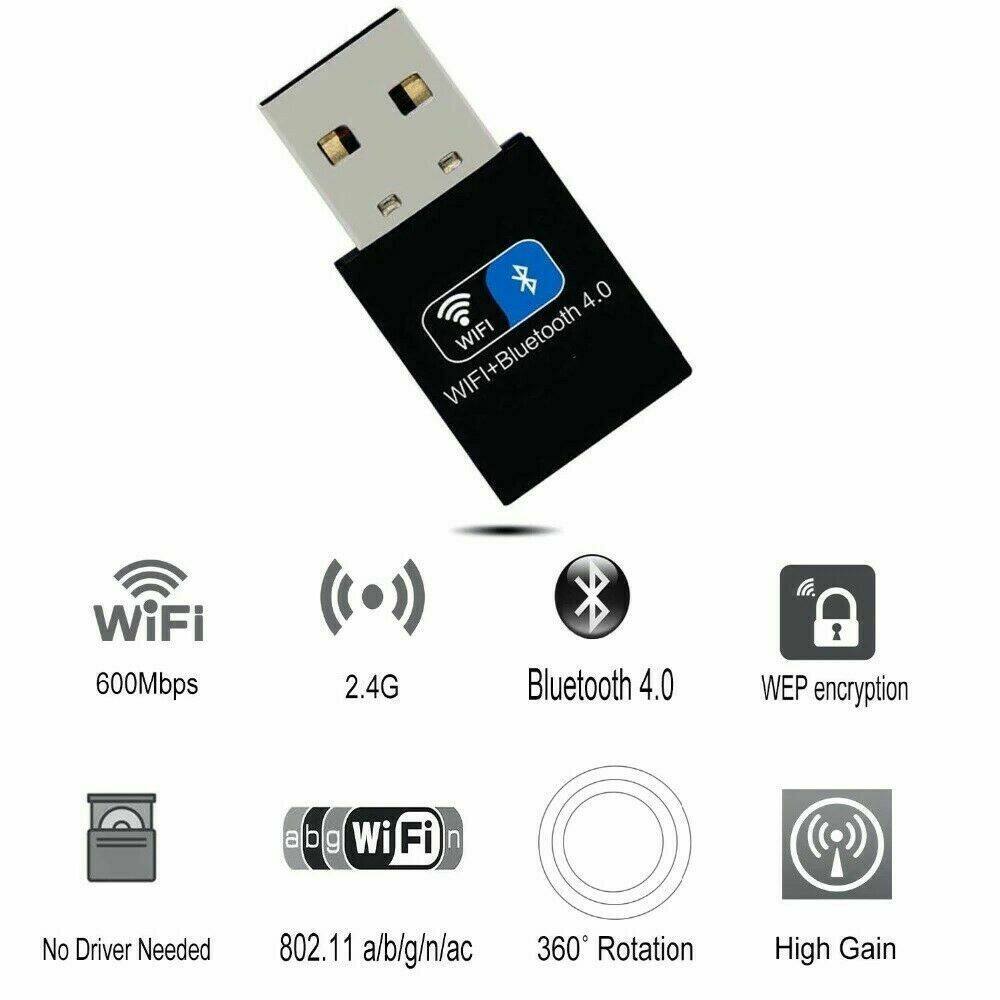 WiFi Bluetooth Dongle, Wireless USB Network Adapter for Desktop/Laptop/pc, Compatible with Windows 7/8/8.1/10/XP/Vista g #6
