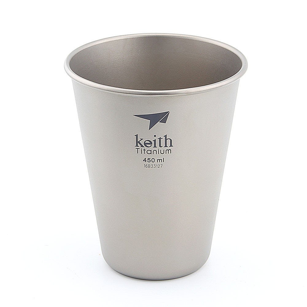 แก้วเบียร์ ไทเทเนียม Keith Ti9002 ขนาด 450ml  ไทเทเนียมธิ์ 99.9% น้ำหนักเบา 43 กรัม