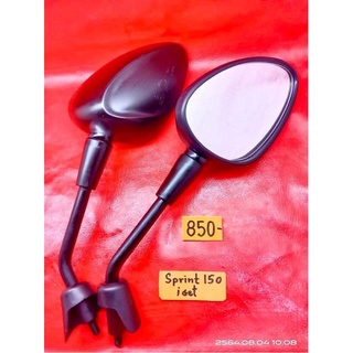 กระจกมองหลัง สีดำด้าน &amp; โคเมี่ยม สำหรับ Vespa Sprint Primavera 150 150S LX125 S125 2015-2021