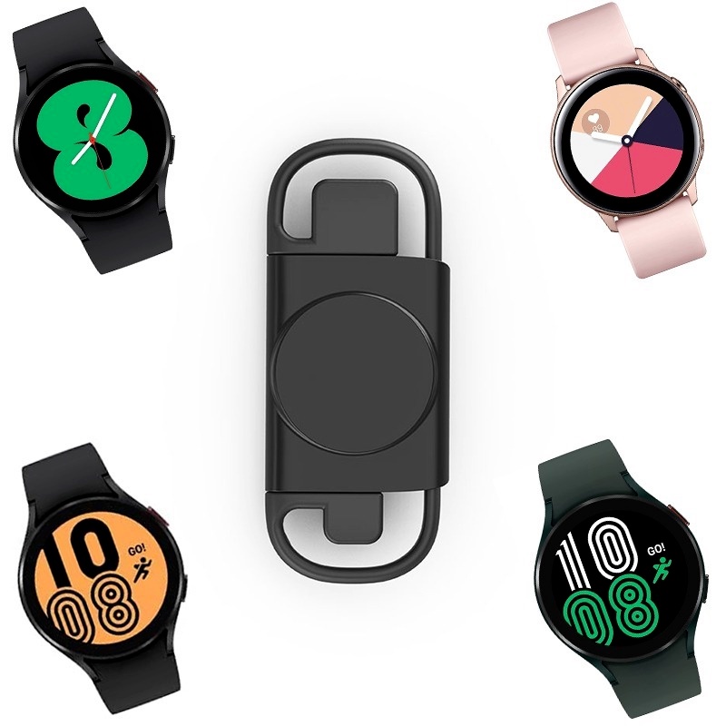 Luken 2 in 1 ที่ชาร์จนาฬิกาข้อมือแม่เหล็ก USB แบบพกพา สําหรับ Samsung Galaxy Watch 4/3 Classic 42 มม. 46 มม.