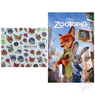 สติกเกอร์ติดเล็บzootopia