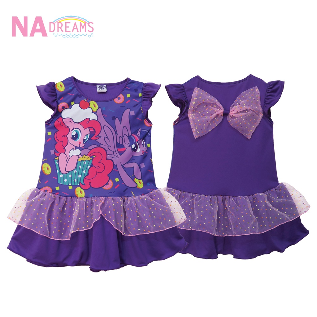 My Little Pony ชุดกระโปรงเด็กหญิง ลิขสิทธ์แท้ ลายการ์ตูน โพนี่ PONY จาก NADreams ชุดเดรส รุ่นเด็กโต