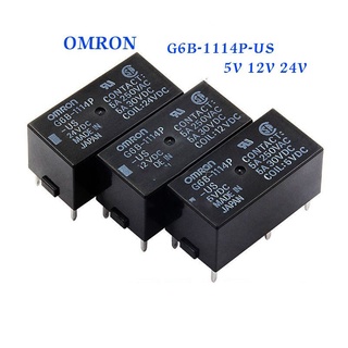 G6B-1114P-US  5VDC 12VDC 24VDC  Power Relay 4Pins  5A 250Vac 👉👉พร้อมส่งที่ไทย